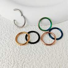 2PCS 18G-16G Aço Inoxidável Anel Clicker Sem Costura Lábio Nariz Daith Cartilagem Helix Tragus Anel de Arco