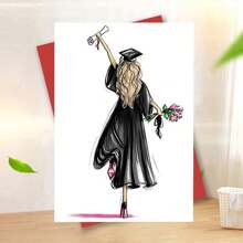 1 张优雅毕业贺卡，带信封，高品质印刷，6.29 英寸 X 4.33 英寸，优质纸张，通用毕业庆祝卡，适合学生、朋友、女儿、儿子、同学 - 多色 - 查看 13