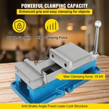 High Precision Milling Vice 3/4/5/6 Inch,Bench Clamp Vise Nodular Cast Iron Material,Flat Clamp Vise Or With Rotating Base/Angle-Set Plain Mill Vise For Milling Drilling Machine And Precision Parts Finishing - 4" Angle-set Plain - View 4