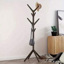 Coat Rack Stand Wooden Tree Coat Rack 172cm Clothing Rack With 8 Hooks Free Standing Hallway Coat Hanger Clothes Hanger Entryway Vertical Hanging Rod For Coat Umbrella Hat Clothes Brown - Brown - View 2