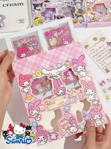 Sanrio 100 pièces Autocollants Sanrio Hello chat Kuromi Melody Guiguan Dog New PET pour enfants - Design de bandes dessinées et d'animaux imperméables, scrapbooking, projets DIY et décoration de bouteilles d'eau. Convient pour les autocollants de réfrigérateur, les accessoires de chambre, les vêtements, les sacs, les accessoires de robe, la papeterie créative DIY et la mise en scène. (100 autocollants sans double) , Cadeaux de rentrée scolaire