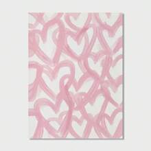 1件套时尚粉色爱心帆布画套装 - 非常适合女孩卧室和婴儿房装饰，时尚爱心墙贴，情人节礼物，无框 - 彩色 - 查看 15