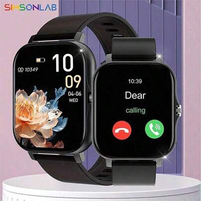 SIMSONLAB 2025 Upgrade Steel Band Silicone Smart Watch For Gentlemen And Ladies With Bluetooth Calling, Customizable Watch Face And Timer, Compatible With Android And IOS