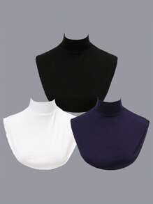 3件套女士立领围脖围巾，防风保暖，四季皆宜 - 彩色 - 查看 11