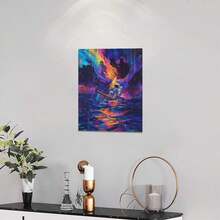 1PCS Framed Astronaut Wall Decor Cool Spaceman Sailboat Picture Colorful Space Galaxy Wall Decor Canvas Print Painting Home Office Decoration Suitable For Bedroom Living Room Dining Room Study Bathroom Kitchen Office Hotel Office Apartment Cafe Bar Studio Dressing Room Wall Decoration