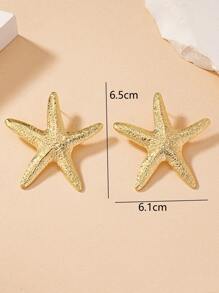 1 Pair Simple Stylish Personalized Holiday Ocean Style Starfish Earrings