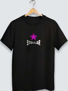 Camiseta Algodão Juvenil e Infantil Stellar Astronauta Unissex Verão - Preto - Visão 4