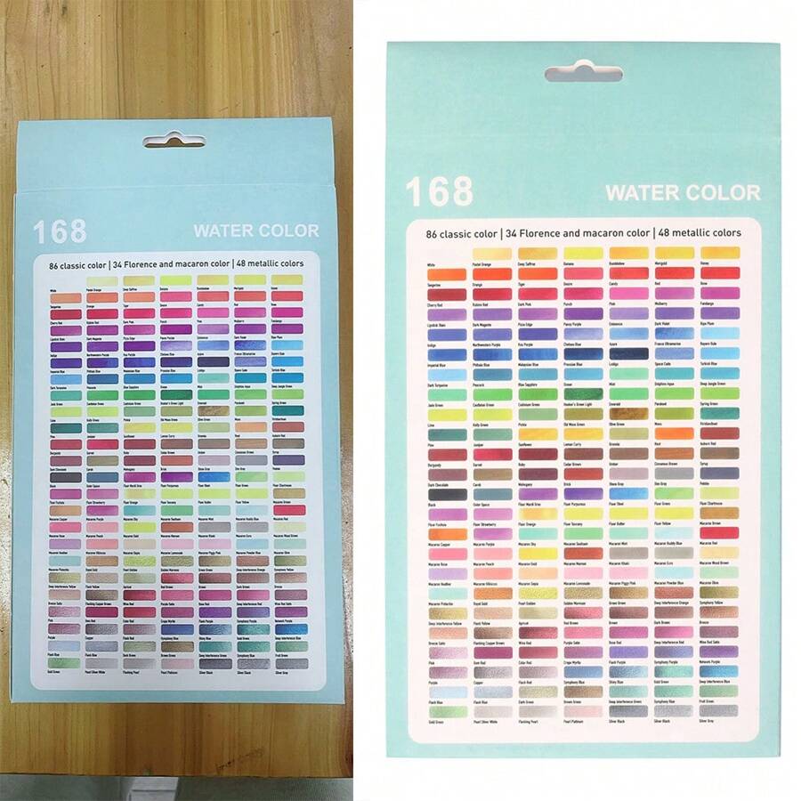 Superior 168 Colors Solid Watercolor Paint Set Basic Watercolor ...