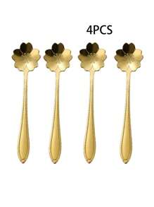 Mirror Polished Dessert Cutlery Set, Dessert Spoon, Ice Cream Spoon, Coffee Spoon For Dessert Table Decoration, Coffee Spoon Set With Tray, Swan Spoon And Fork Tray, Spoon Coffee Counter Organiser, Home Kitchen Holiday Gifts - Multicolor - View 28