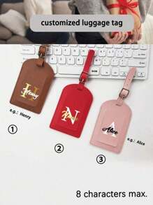 2 stuks gepersonaliseerde aangepaste fotobagagelabel + paspoorthoesset, geschikt voor bagage en handtas, draagbaar, multifunctioneel, lichtgewicht, modieus, kleurrijk, minimalistisch, schattig, vakantiesfeer/vakantie, minimalisme, basic felroze op maat, unieke ontdekking, wintermode, kerst-/vakantiecadeau, gepersonaliseerd cadeau voor vrouwen