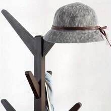 Coat Rack Stand Wooden Tree Coat Rack 172cm Clothing Rack With 8 Hooks Free Standing Hallway Coat Hanger Clothes Hanger Entryway Vertical Hanging Rod For Coat Umbrella Hat Clothes Brown - Brown - View 4