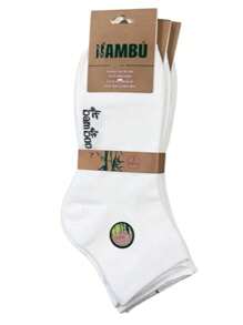JOPHY & CO. 12 Pairs Bamboo Socks, Unisex For Men And Women Short Model In Bamboo Soft And Breathable Cod.7020 - trắng - Xem 1
