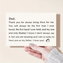 1pc Heartfelt Father's Day Card Love Greeting Card Birthday Card For Father Daughter Love Card Suitable For All Occasions Touching Father's Day Gift