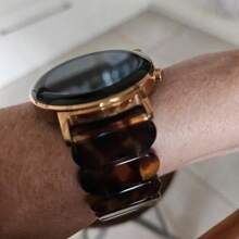 时尚树脂表带兼容 Galaxy Watch 7/6/5/4/FE 40mm 44mm/Watch 6/4 Classic 43mm 47mm 42mm 46mm/Watch 5Pro 45mm/Active2 40mm 44mm 可更换表链，20mm/22mm 表带兼容 Galaxy Watch - 彩色 - 查看 3