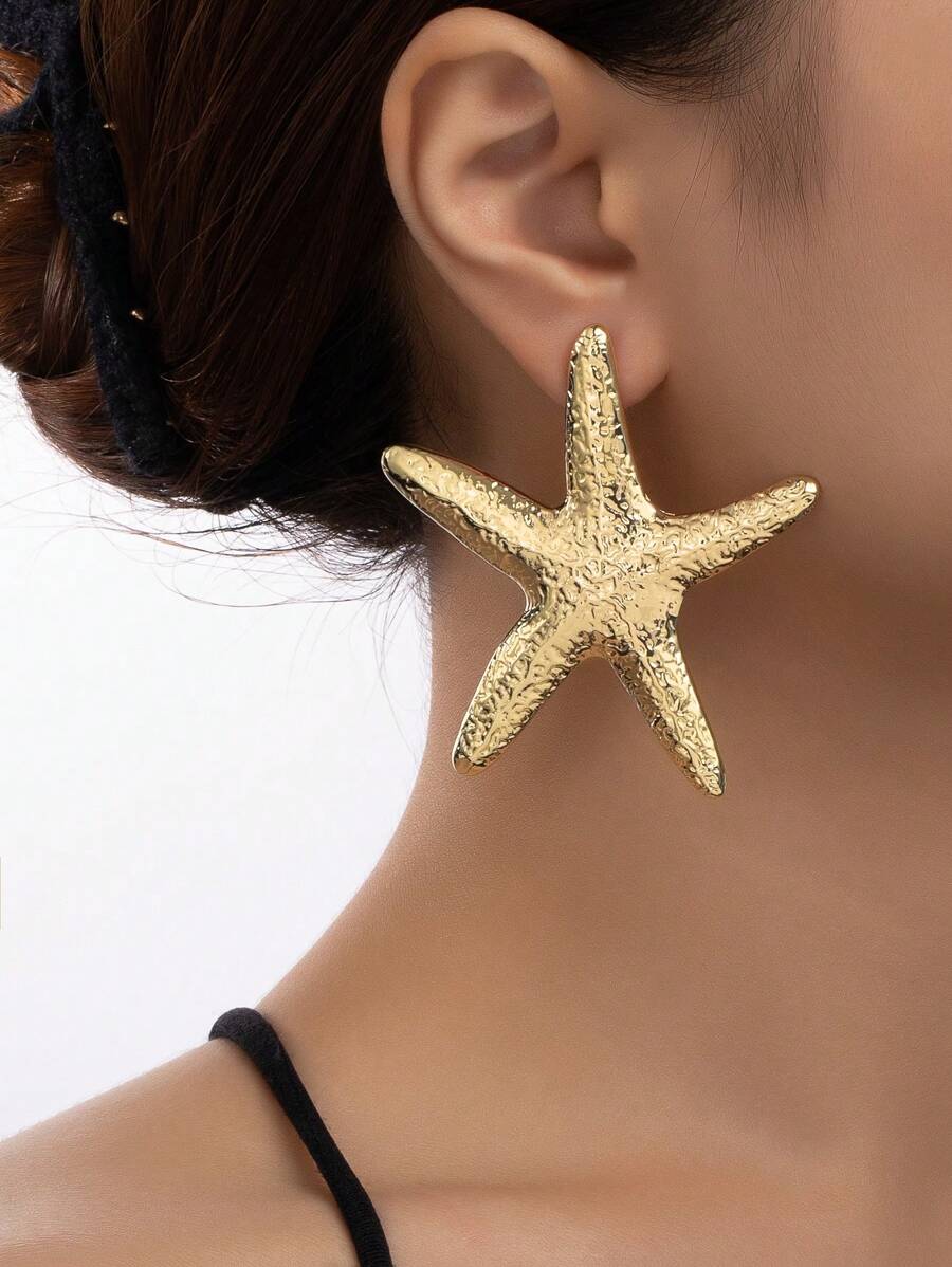 1 Pair Simple Stylish Personalized Holiday Ocean Style Starfish Earrings