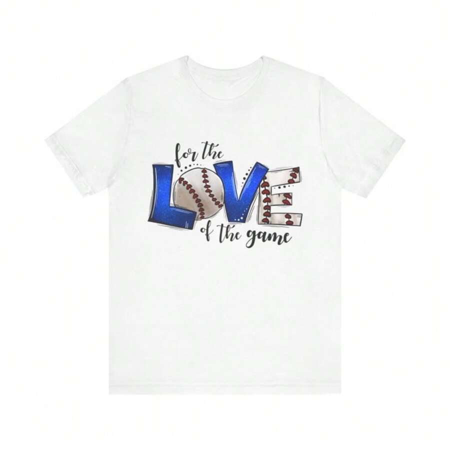 For The Love Of The Game Baseball Season Mom T Shirt Baseball Font Blue T Ball Game Day Shirt,Women T-Shirt,Gift For Women