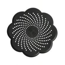 1 pièce Filtre anti-obstruction de lavabo avec motif, bouchon de vidage de baignoire et de douche au sol, bouchon désodorisant en silicone pour cuisine, couvercle de vidange au sol pour évier de cuisine, filtre de réservoir d'égout, vidange de salle de bain avec ventouse en silicone