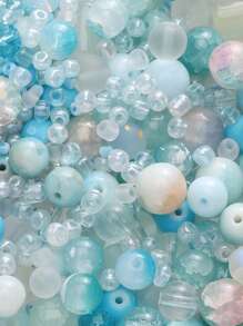 beadia 30~90g/Pack 3-12mm Mixed Glass Beads, Assorted Light Blue Glass Beads For DIY Jewelry Making, Necklace & Bracelet Crafting Supplies For Women