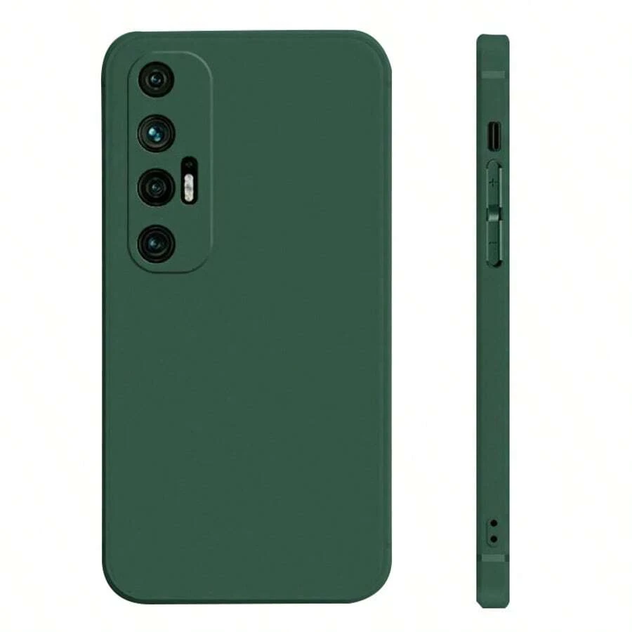 Liquid Silicone Shockproof Phone Case For Redmi, Poco And Moto - Dark Green - View 1