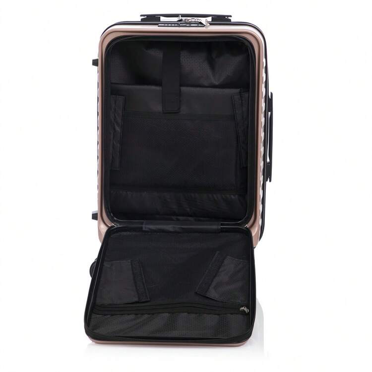 ASSODA High Quality Front Opening Suitcase, Side Opening Suitcase, Rolling Suitcase - Pink - View 4