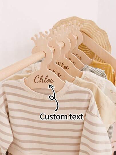 5 buc. Umerașe personalizate din lemn pentru copii, suport de haine cu design personalizat pentru nume, umeraș pentru depozitarea hainelor pentru copii, literă, gravat, ornamental, rafinat, elegant, modern, personalizat, unic, cadouri pentru bebeluși, cadouri ideale pentru el, cadouri ideale pentru ea, fiu, fiică, înapoi la școală, copii, gală urbană, modă pentru înapoi la școală