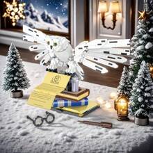 2000 stuks Magic Owl bouwstenenset - Premium filmthema, witte en zwarte ABS-stenen, geweldig als decoratief display en verzamelmodel, cadeau