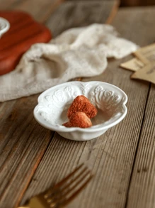 8/6/4件套复古美式压花白玫瑰盘，4英寸，优雅壁龛设计，精致蘸酱碟，桌面调味碟，家用酱油醋碟，蘸酱碗，寿司店蘸酱碟，适用于烤箱和微波炉 - 款式 - 查看 12