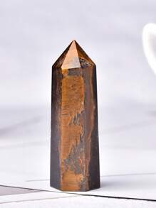 1PC Natural Stone Tiger's Eye Stone Obelisk Interior Home Decor Desktop Decor - Tiger Eye Stone - View 8