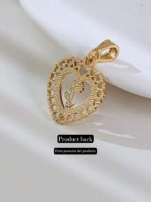 שרשרת תליון ורד חלול, שרשרת תכשיטים מינימליסטיים מצופה זהב עמידה למים, מתנה לנשים, מתנת יום האהבה - שרשרת לב ורדים - ראה 6