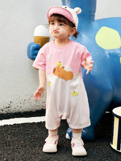 Balabala Baby Romper，2025夏季可愛新生兒裝