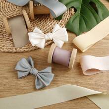 Cinta de seda de moral de dos caras con ribete colorido, suministros de accesorios para el cabello DIY como lazos, tiradores y broches, cinta de satén de poliéster