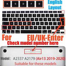 SDYIGOE 键盘保护套适用于 Macbook Air 13 英寸 2022 2021 2020 版 A2337 M1 A2179 带触控 ID 防水保护硅胶皮 - For Model:A2337 M1 A2179 Air13inch - 查看 12