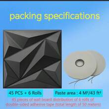 10 / 20 / 33 / 45 sztuk 3D Paneli Ściennych Wykonanych Z Materiału PVC, Należy Do Dekoracji Ściennych W Wystroju Domu, Szczególnie Do Dekoracji Pokoju. Dekoracja Łazienki. Dekoracja Sypialni. Dekoracja Salonu; Rozmiar Panelu Ściennego: 30 X30 CM Kolor: Biały/Czarny