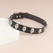 朋克颈链 手链 尖刺项圈 项链 PU 皮革 腕带 袖口 可调节 哥特式珠宝