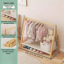 Baby Room Storage Rack, Simple Children's Floor Hanging Clothes Rack, Baby Short Clothes Rack, Bay Window Mini Small Drying Rack, Kindergarten Storage Rack - Multicolor - View 5