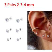 7 Paar 20G flache Rückseite Ohrringe für Frauen und Männer, silberne hypoallergene rostfreie Stahlohrstecker mit kubischen Zirkonias, chirurgischer Stahl Knorpelohrringe für empfindliche Ohren 2-3-4-5-6-7-8mm