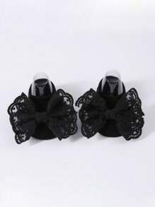 1 件婴儿蝴蝶结头带 + 1 双防滑爬行袜 - 黑色 - 查看 3