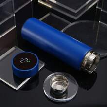Personalized Football Team  Bottle With Led Digital Temperature Meter 500ml - Athletico Paranaense Branco - View 4
