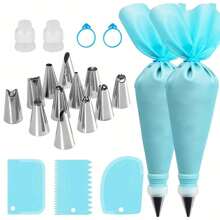 Set Of 21pcs For Cake Decoration Including Baking Tools, Molds, Piping Bags, And Tips. Pipping Bag And Tips Holder, For Cake Decorating, Baking Tools, Home Kitchen Accessories