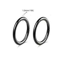2PCS 18G-16G Aço Inoxidável Anel Clicker Sem Costura Lábio Nariz Daith Cartilagem Helix Tragus Anel de Arco