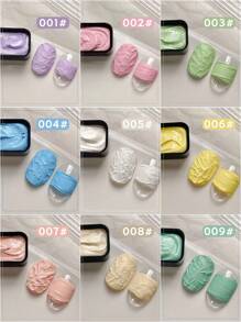 9-Colors Macaron Oil Painting Nail Polish Patting Glue Smudge Canned High Saturation Popular Semi-Solid Nail Polish Glue Nail Salon For Christmas DIY - 彩色 - 查看 6