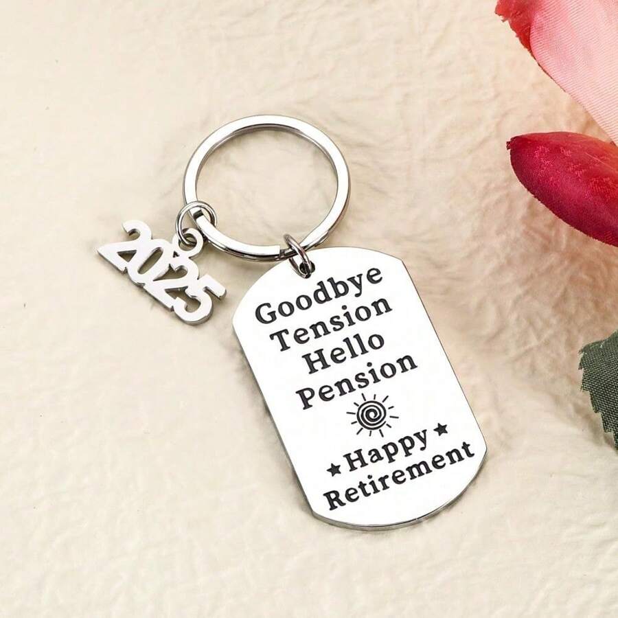 1pc 2025 Retirement For Woman, Valentine's Day S For Retired Mom Dad, Retirement S For Men 2025 Happy Retirement S Teacher Retirement S For Women Retirement Decorations Funny Keychain Car Accessories Bag Charm Backpack For School Cute Goth Y2k Christmas Gift Ideas