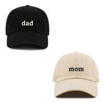 Dad & Mom Embroidery Baseball Cap Men Women Unisex Baseball Cap Adjustable Hat