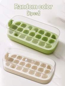 1pc Mold, Silicone Push-Type Ice Tray Ice Cubes, Home Ice Storage And Ice Box Artifact, Homemade With Lid, For Outdoor, Camping