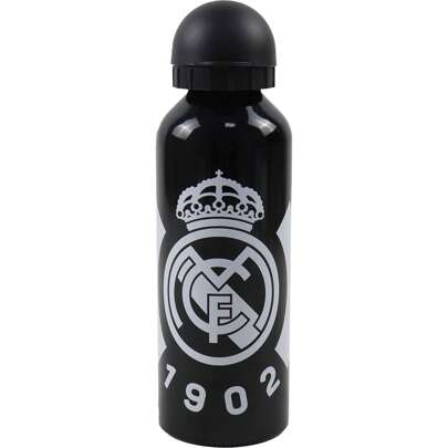 Real Madrid Real Madrid Aluminum Bottle Official License - Real Madrid Aluminum Bottle Capacity 500 Ml And Hermetic Seal - Real Madrid Aluminum Bottle Easy To Clean And Refill ⚫ FREE Shipping ✅ 24/48h Delivery To Spain (Peninsula)