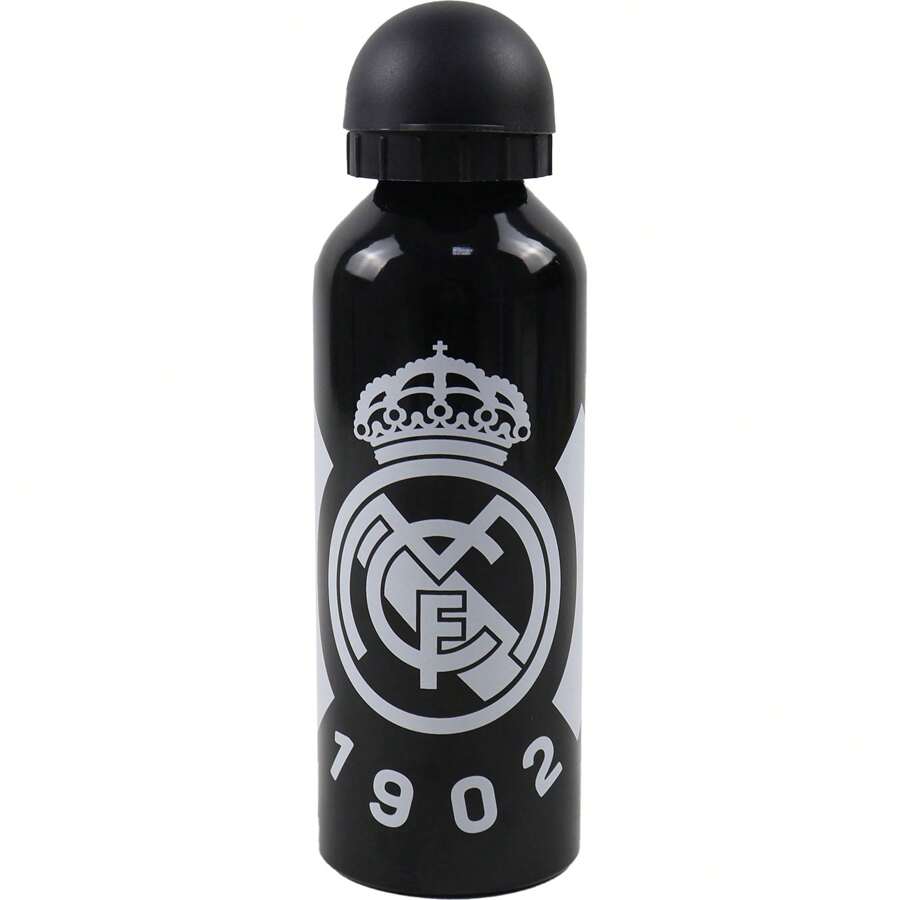 Real Madrid Aluminum Bottle Official License - Real Madrid Aluminum Bottle Capacity 500 Ml And Hermetic Seal - Real Madrid Aluminum Bottle Easy To Clean And Refill ⚫ FREE Shipping ✅ 24/48h Delivery To Spain (Peninsula)