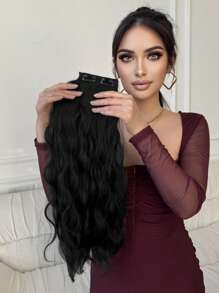 JENNIFER假发女长发【水波纹】三片接发片长发卷发蓬松头发增发无痕假发片 - 自然黑 - 查看 9