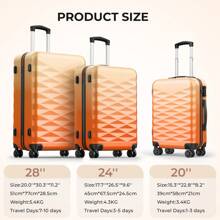 20/28 Inch Carry-On Suitcase With Spinner Wheels,Hard Shell Suitcases,Lightweight Rolling Luggage For Women