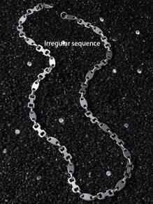 Stainless Steel Pig Nose Pendant Necklace & Bracelet Set, Fashionable And Stylish - Silver - View 7