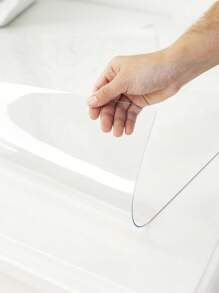 1 Stück transparente PVC Tischdecke Schutzhülle, 1,0 mm dicke Tischplattenabdeckung, hitzebeständig, wasserdicht, ölfest, kratzfest, geeignet für Zuhause, Hotel, Esszimmertisch und Couchtisch